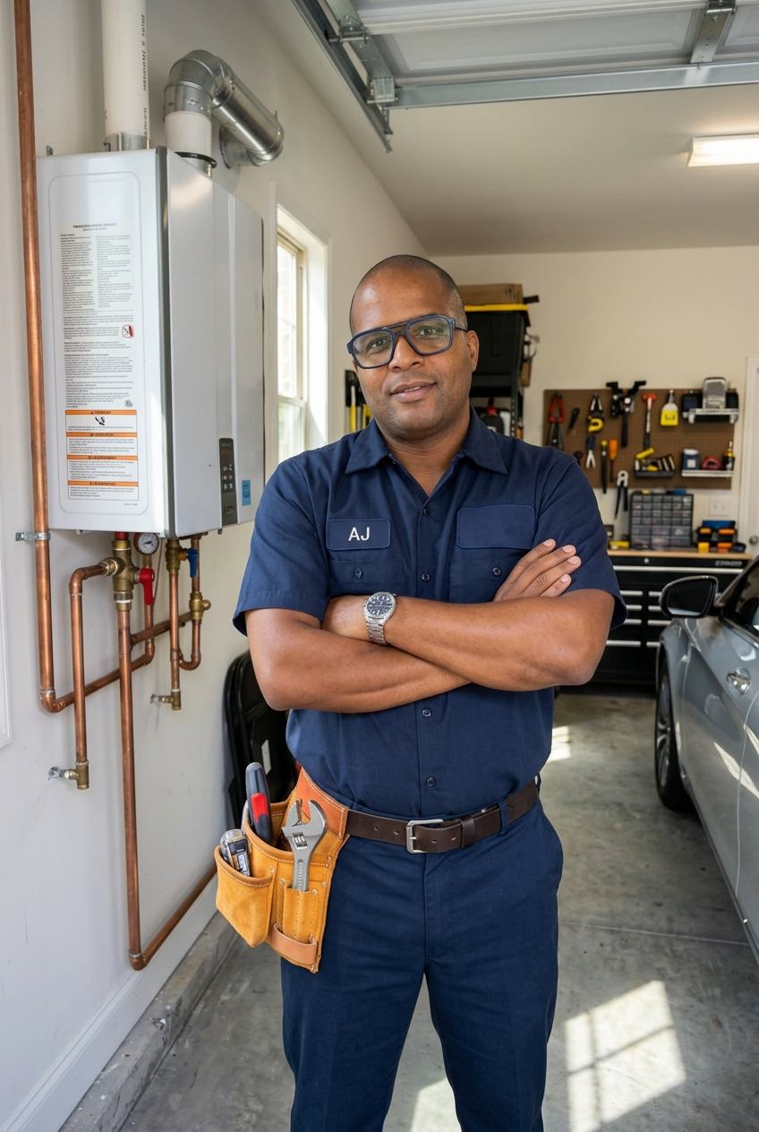 Portrait of AJ, your local Charlotte plumber